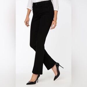 NYDJ Black Marilyn Straight Jeans